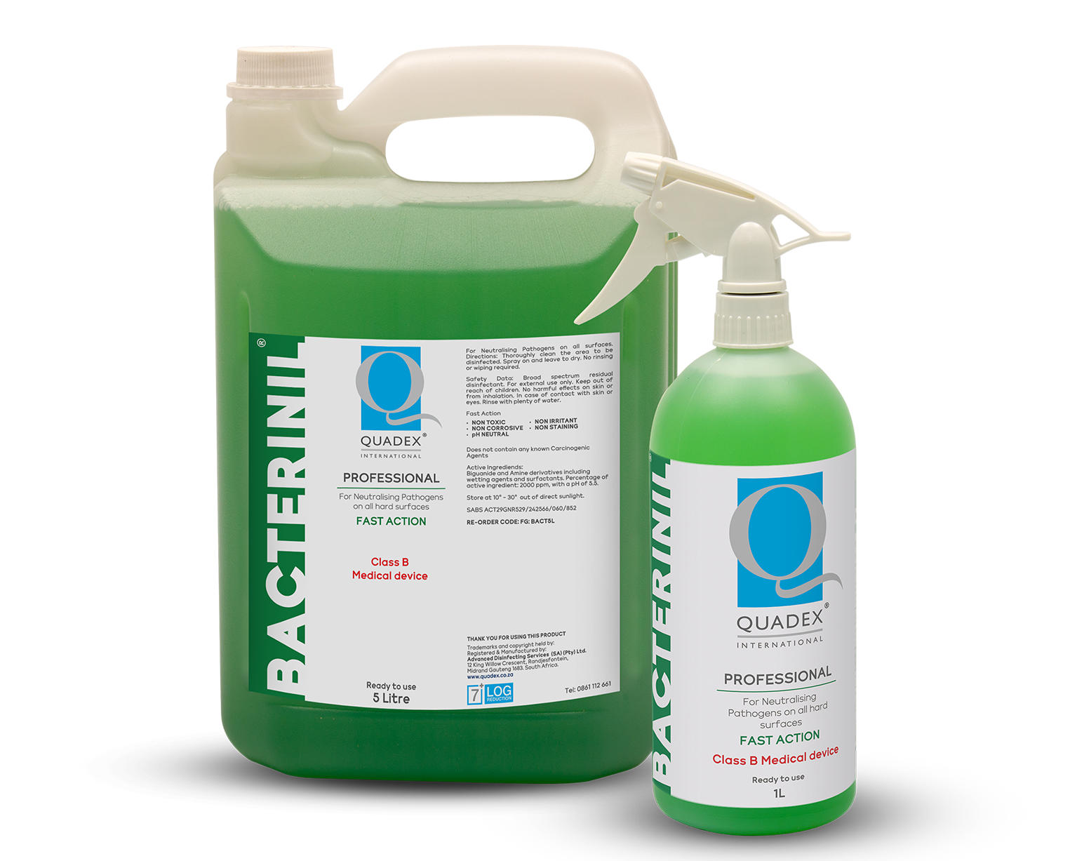 Bacterinil - RESIDUAL ACTION, NON-TOXIC, HARD SURFACE DISINFECTANT